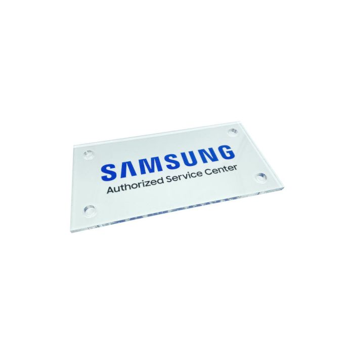 Plexi reklámtábla Samsung felirattal