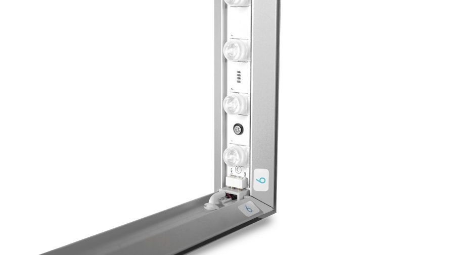 LED-ek a keret mindkét oldalán