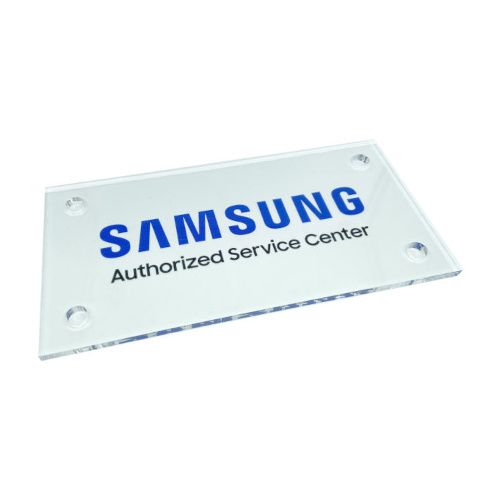 Plexi reklámtábla Samsung felirattal