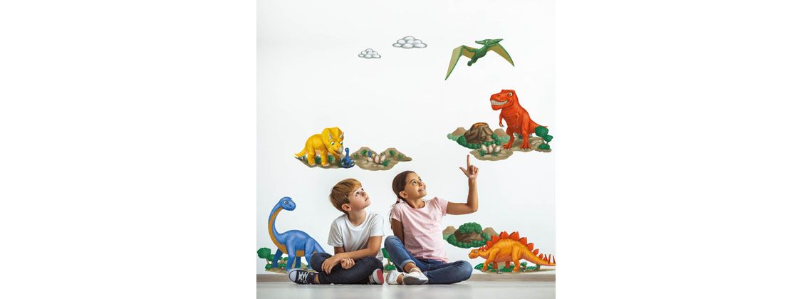 Nálepky na stenu dinosaury