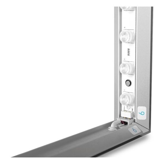 LED-ek a keret mindkét oldalán