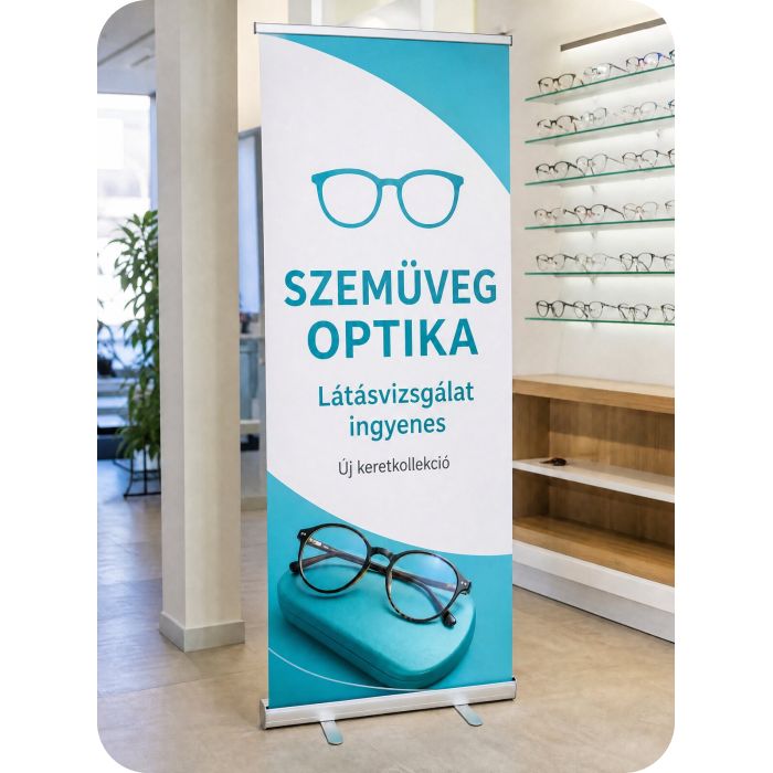 Roll Up Standard – optikai üzletben