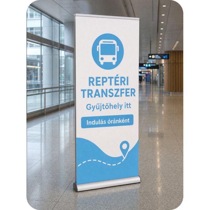 Kétoldalas Roll Up – Reptéri transzfer