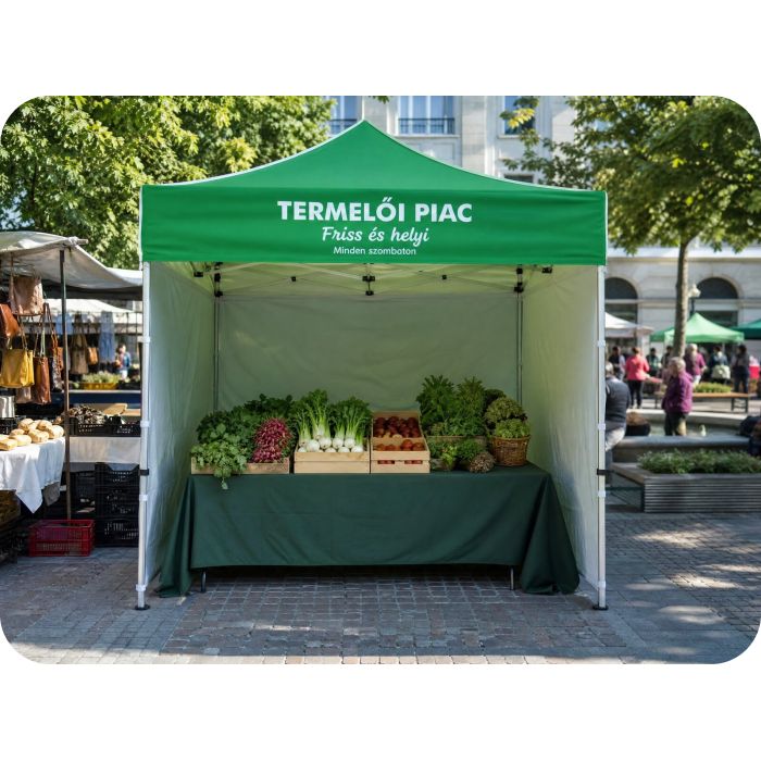 Ollós sátor – termelői piacon