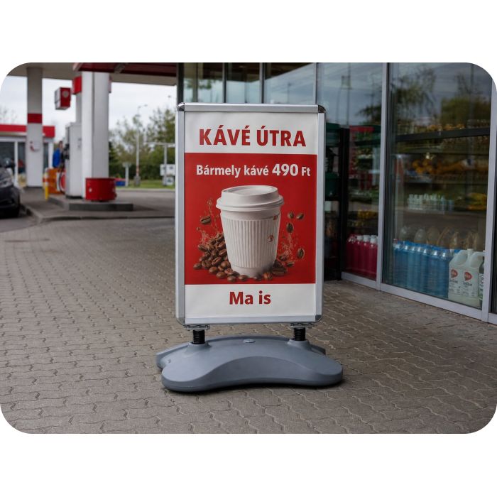 Kültéri megállító tábla – Kávé útra