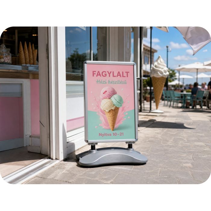 Kültéri megállító tábla – Fagylalt