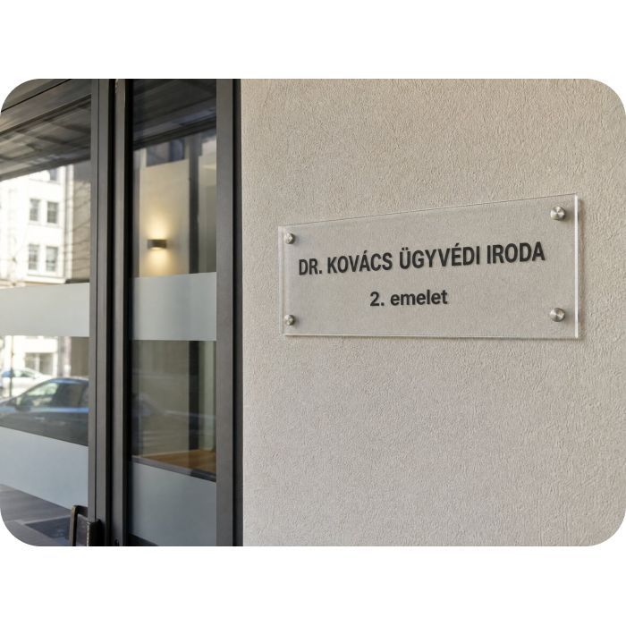 Plexi reklámtáblák – Dr. kovács ügyvédi iroda