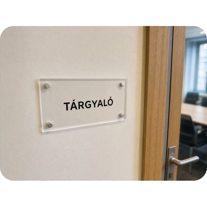 Plexi reklámtáblák – Tárgyaló