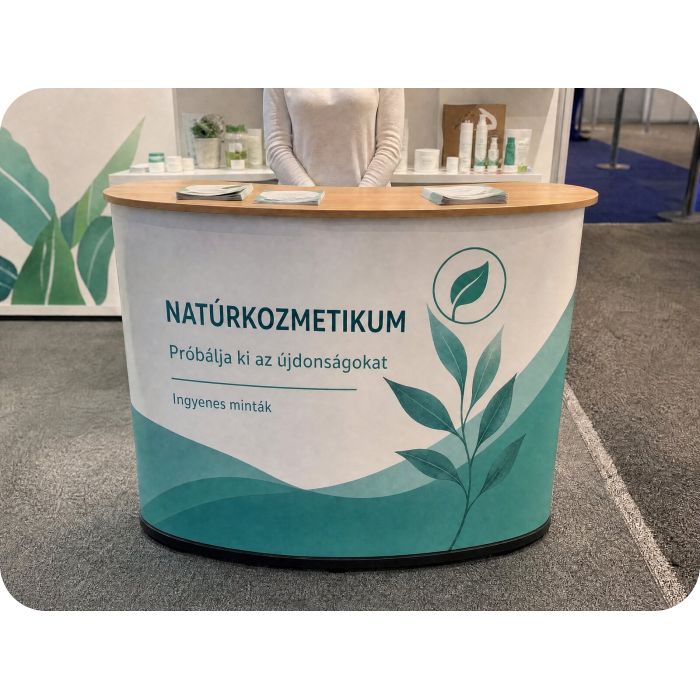 Max Pop Up pult – natúrkozmetikai stand
