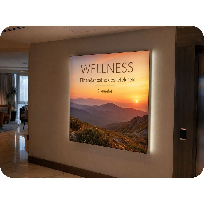 LED box – szálloda wellness részlegén