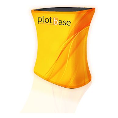 Automata kiállítási pult Plotbase textil nyomattal