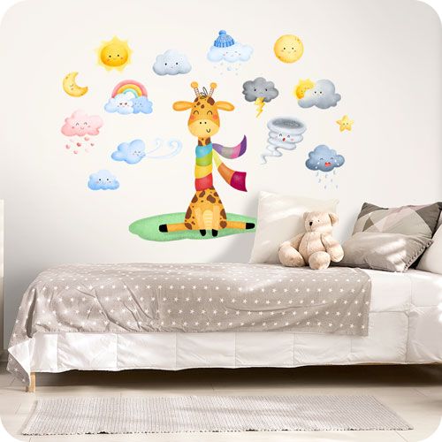 Időjárás zsiráffal falmatrica