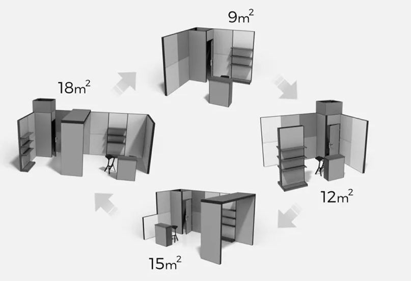 A kiállítási standrendszer modularitása