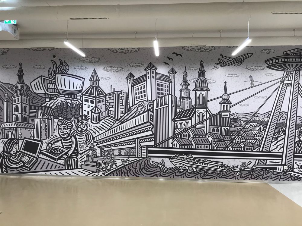 Polepy stien - inštalácia Wall Wrap