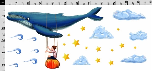 Bálnás álom falmatrica méretezve