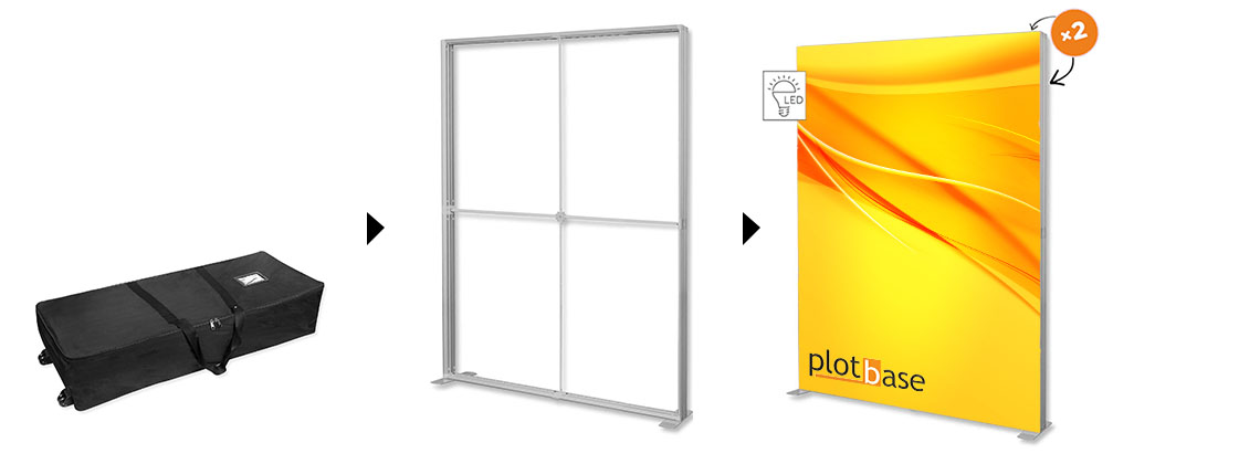 Kétoldalas világító LED háttérfal