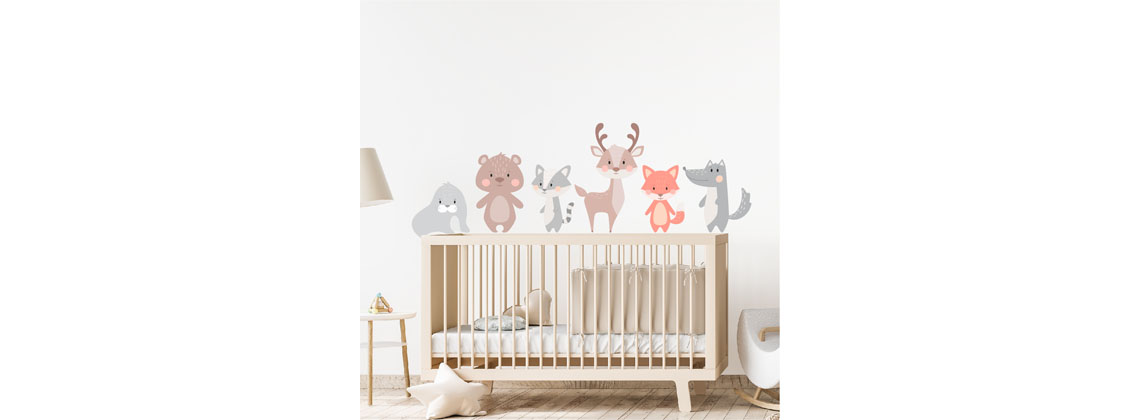 Erdei állatkák falmatrica